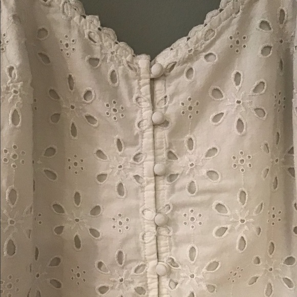 White embroidered tank - Picture 4 of 5